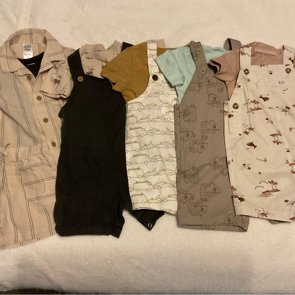 11 piece Baby Rompers Set NWT Carters Old Navy overalls...